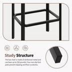 Lot de 2 tabourets de bar Coolmee de 61 cm, chaises de cuisine en cuir PU avec 2 tabourets de bar rembourrés épais à hauteur de comptoir, base en métal robuste, assemblage facile