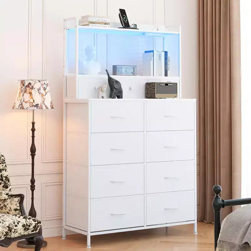 Commode intelligente à 11 tiroirs en tissu, organisateur de rangement industriel avec dispositif anti-basculement pour chambre à coucher, salon, placard
