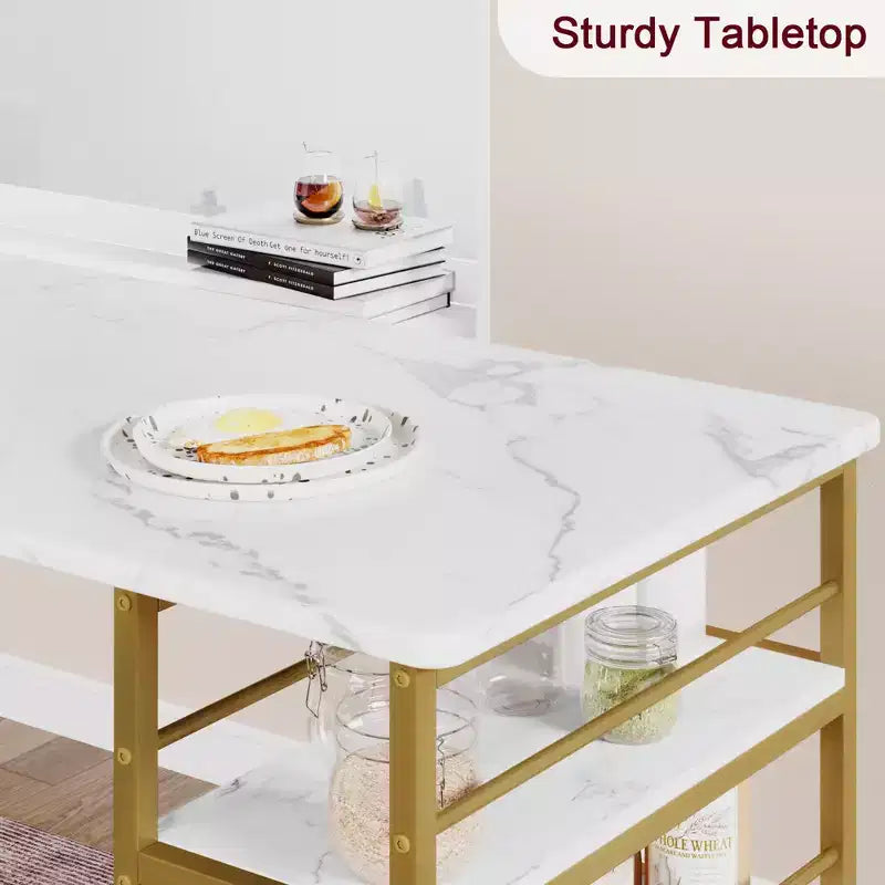 Ensemble table et chaises de bar pour petit espace avec structure en bois, design peu encombrant, fabrication durable, pour appartements et cuisines