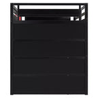Lit mezzanine gamer Luxystar pleine taille avec étagères de rangement, bureau et lumière