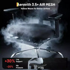Fauteuil de bureau professionnel à dossier haut, support lombaire réglable, appui-tête 3D, accoudoirs relevables pour le travail au bureau, capacité de 136 kg, noir