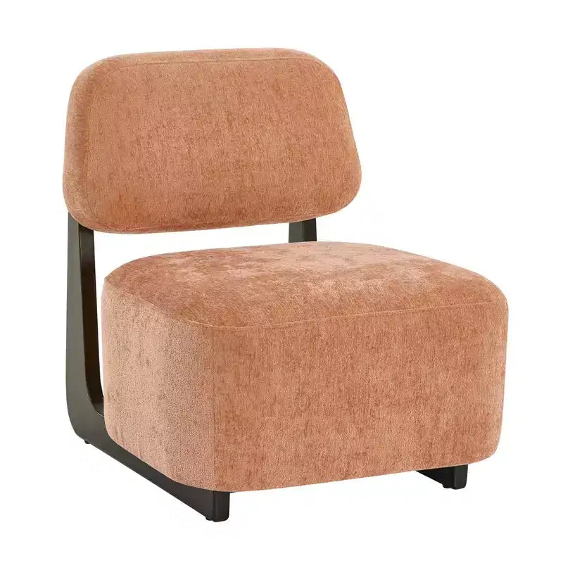Fauteuils d'appoint GDFStudio Durab modernes en bois d'acacia et chenille