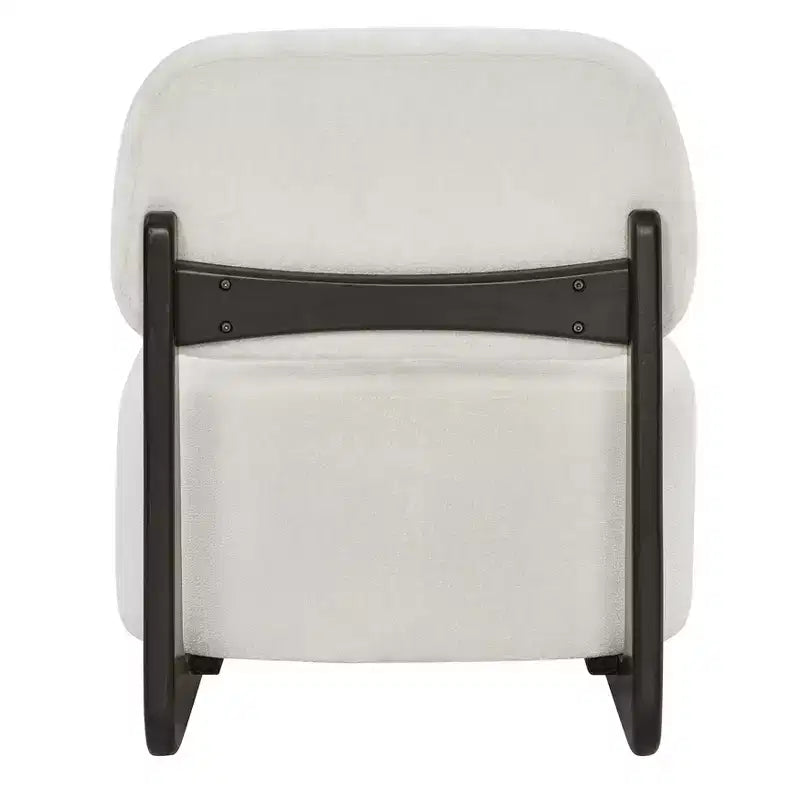Fauteuils d'appoint GDFStudio Durab modernes en bois d'acacia et chenille