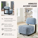 Fauteuils d'appoint GDFStudio Durab modernes en bois d'acacia et chenille