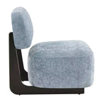 Fauteuils d'appoint GDFStudio Durab modernes en bois d'acacia et chenille