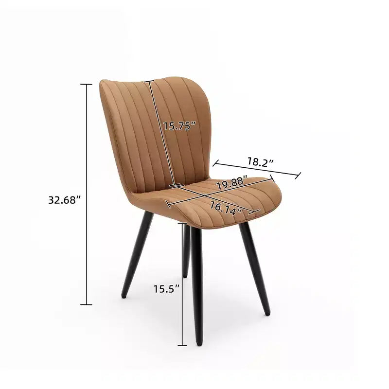 Chaises de salle à manger GDFStudio Atherton rembourrées en similicuir (lot de 4)