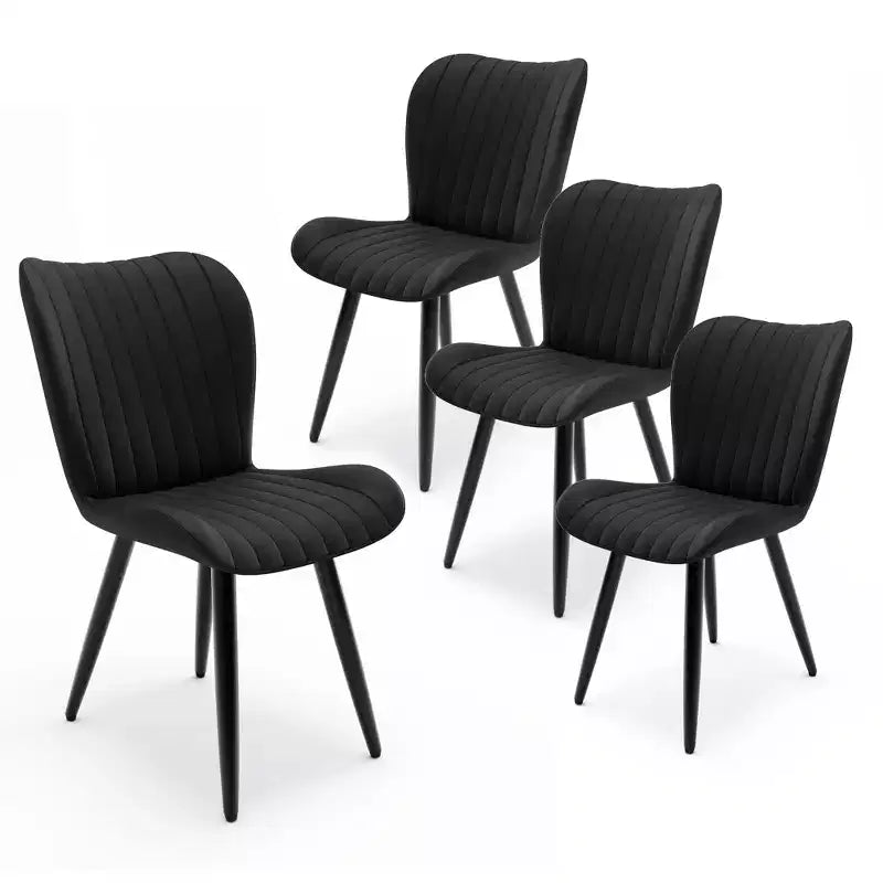 GDFStudio Atherton Faux Leather Upholstered Dining Chairs( Set of 4)