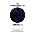 Fauteuil poire Ultimate Sack de 3 pi, Chaise longue confortable surdimensionnée pour l'intérieur, Fourrure marine