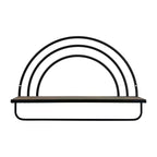 Étagère Murale Style Arc-en-ciel - Organisateur de Rangement Moderne en Bois et Métal pour la Décoration Intérieure - Lot de 2, 20, 16