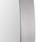 Miroir mural décoratif ovale Uttermost, cadre en acier nickel brossé plaqué, moderne, 50,8 cm de large, pour salle de bain, chambre et salon