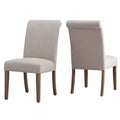 Walton Park Slipcovered Rolled Back Parsons Chairs (Set of 2) - Light Natural/Beige - iNSPIREQ