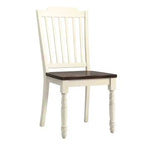 Chaises de salle à manger à lattes bicolores Ohana (lot de 2) - iNSPIREQ