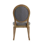 Chaises de salle à manger Aramis rondes en lin et bois (Lot de 2) - iNSPIREQ