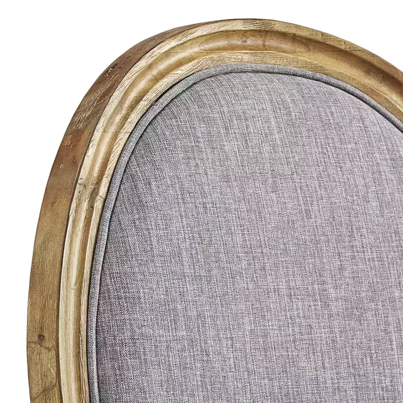 Chaises de salle à manger Aramis rondes en lin et bois (Lot de 2) - iNSPIREQ