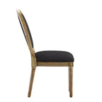 Chaises de salle à manger Aramis rondes en lin et bois (Lot de 2) - iNSPIREQ