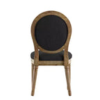 Chaises de salle à manger Aramis rondes en lin et bois (Lot de 2) - iNSPIREQ