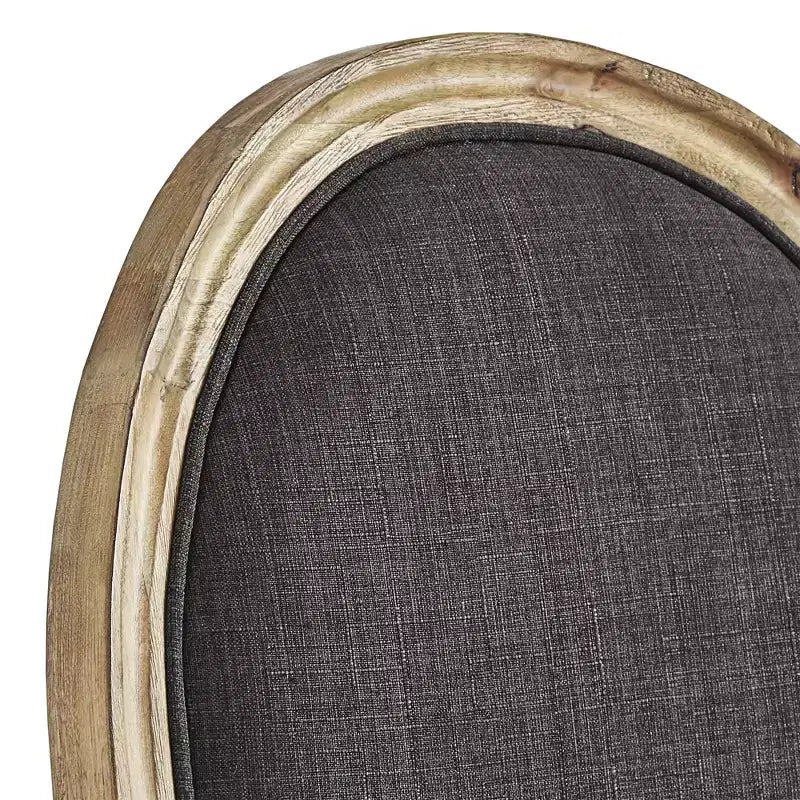 Chaises de salle à manger Aramis rondes en lin et bois (Lot de 2) - iNSPIREQ