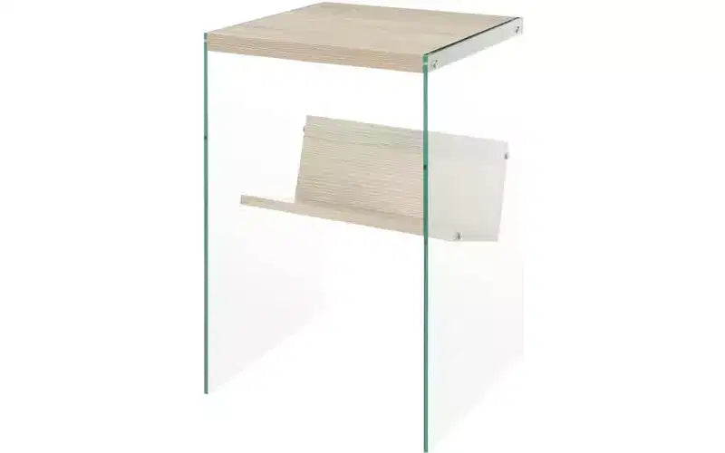 Table d'appoint rectangulaire en verre HomeStock, 1 pièce