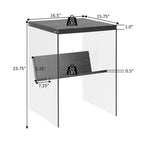 Table d'appoint rectangulaire en verre HomeStock, 1 pièce