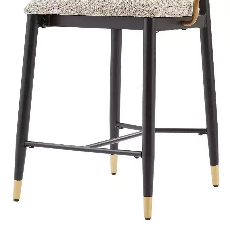 Christopher Knight Home Anan Tabourets de comptoir rembourrés en métal moderne (lot de 2)