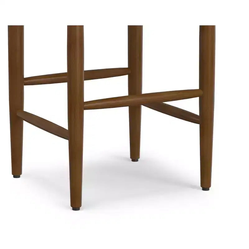 Tabouret de bar Angela Mid Century Modern en similicuir, entièrement assemblé