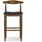 Tabouret de bar Angela Mid Century Modern en similicuir, entièrement assemblé