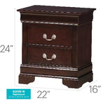 Table de Chevet Rectangulaire en Bois HomeStock pour Salon et Chambre à Coucher