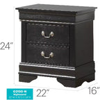 Table de Chevet Rectangulaire en Bois HomeStock pour Salon et Chambre à Coucher