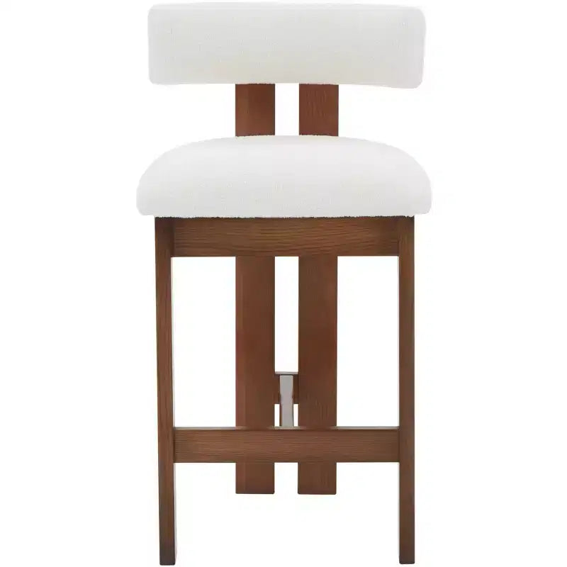 Tabouret de comptoir Macey Boucle - SFV4860 - Ivoire/Blanc - Safavieh Couture