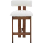 Tabouret de comptoir Macey Boucle - SFV4860 - Ivoire/Blanc - Safavieh Couture