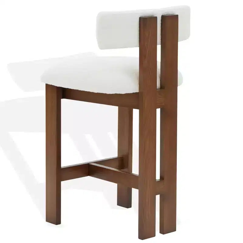 Tabouret de comptoir Macey Boucle - SFV4860 - Ivoire/Blanc - Safavieh Couture