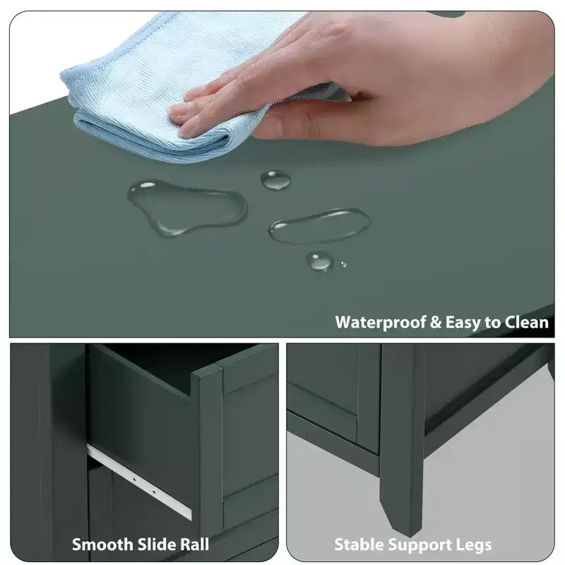 COZONY Commode à 6 tiroirs pour chambre à coucher, commode moderne en bois avec tiroirs de rangement profonds et poignées métalliques, pour entrée ou couloir