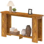 Table Console Style Ferme HOMCOM, Table d'Entrée Étroite de 63 po avec Étagère de Rangement et Plateau Épaissi pour Salon, Couloir