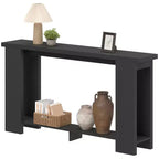 Table Console Style Ferme HOMCOM, Table d'Entrée Étroite de 63 po avec Étagère de Rangement et Plateau Épaissi pour Salon, Couloir