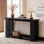 Table Console Style Ferme HOMCOM, Table d'Entrée Étroite de 63 po avec Étagère de Rangement et Plateau Épaissi pour Salon, Couloir