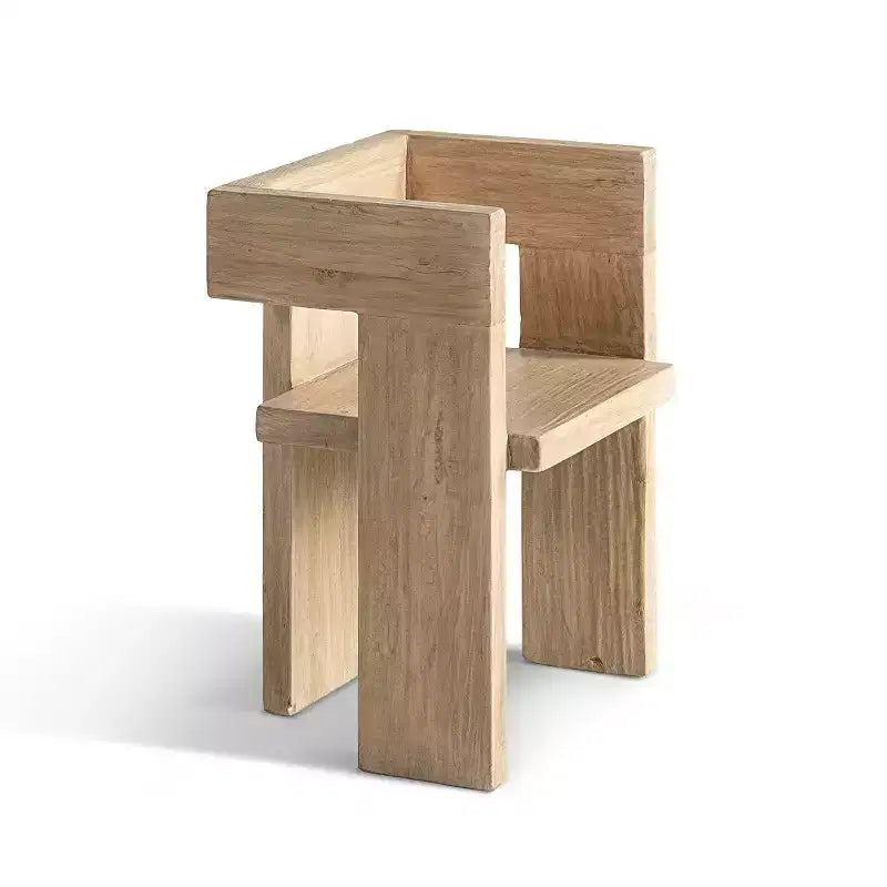 Jennifer Taylor Home Avenel Fauteuil d'appoint bloc sculptural en orme massif recyclé