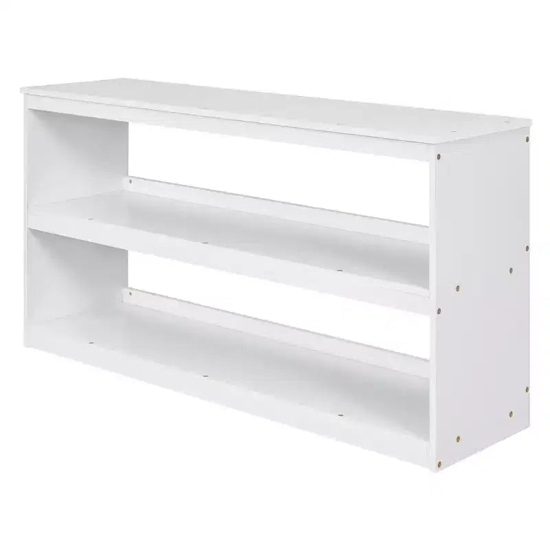 Lit mezzanine bas grand format Luxystar avec bureau roulant, 3 tiroirs et étagères