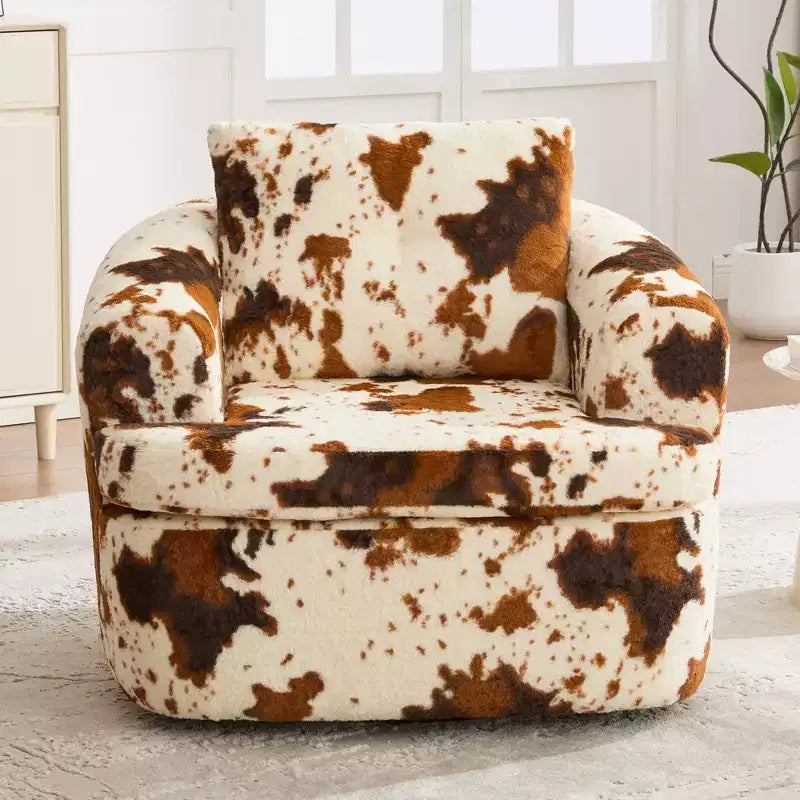 Fauteuil d'appoint pivotant à 360° GDFStudio Jeff avec coussin double couche