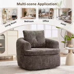 Fauteuil d'appoint pivotant à 360° GDFStudio Jeff avec coussin double couche