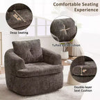 Fauteuil d'appoint pivotant à 360° GDFStudio Jeff avec coussin double couche