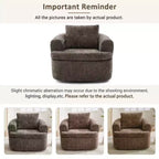 Fauteuil d'appoint pivotant à 360° GDFStudio Jeff avec coussin double couche
