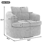 Fauteuil d'appoint pivotant à 360° GDFStudio Jeff avec coussin double couche