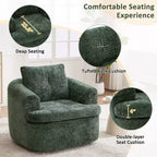 Fauteuil d'appoint pivotant à 360° GDFStudio Jeff avec coussin double couche