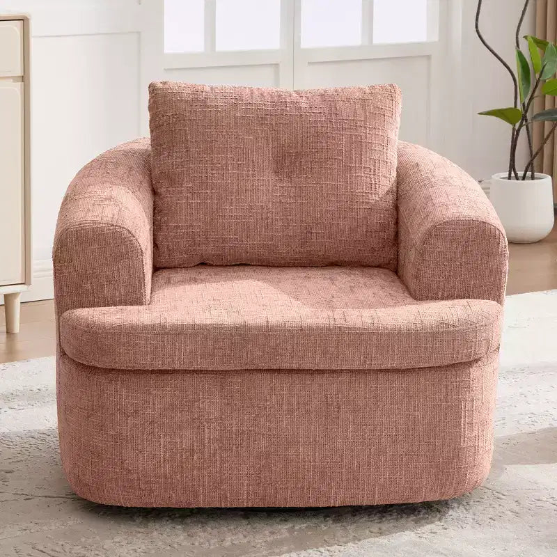Fauteuil d'appoint pivotant à 360° GDFStudio Jeff avec coussin double couche