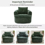 Fauteuil d'appoint pivotant à 360° GDFStudio Jeff avec coussin double couche