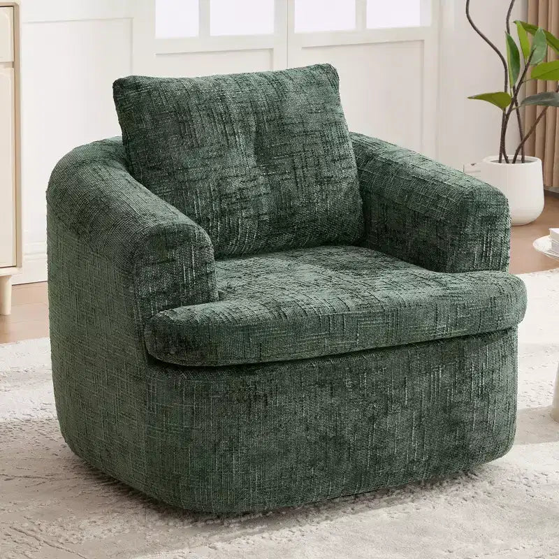Fauteuil d'appoint pivotant à 360° GDFStudio Jeff avec coussin double couche