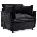 VINGLI Fauteuils d'appoint, Vert 34 Largeur Fauteuil de Lecture Surdimensionné Fauteuil Rembourré Tissu Chenille Doux Chaises de Salon Canapé