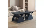 Table basse rectangulaire avec étagères ouvertes et cadre en bois composite, table de rangement facile à assembler pour le salon ou le bureau à domicile