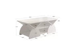 Table basse rectangulaire avec étagères ouvertes et cadre en bois composite, table de rangement facile à assembler pour le salon ou le bureau à domicile