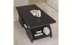 Table basse rectangulaire avec étagères ouvertes et cadre en bois composite, table de rangement facile à assembler pour le salon ou le bureau à domicile